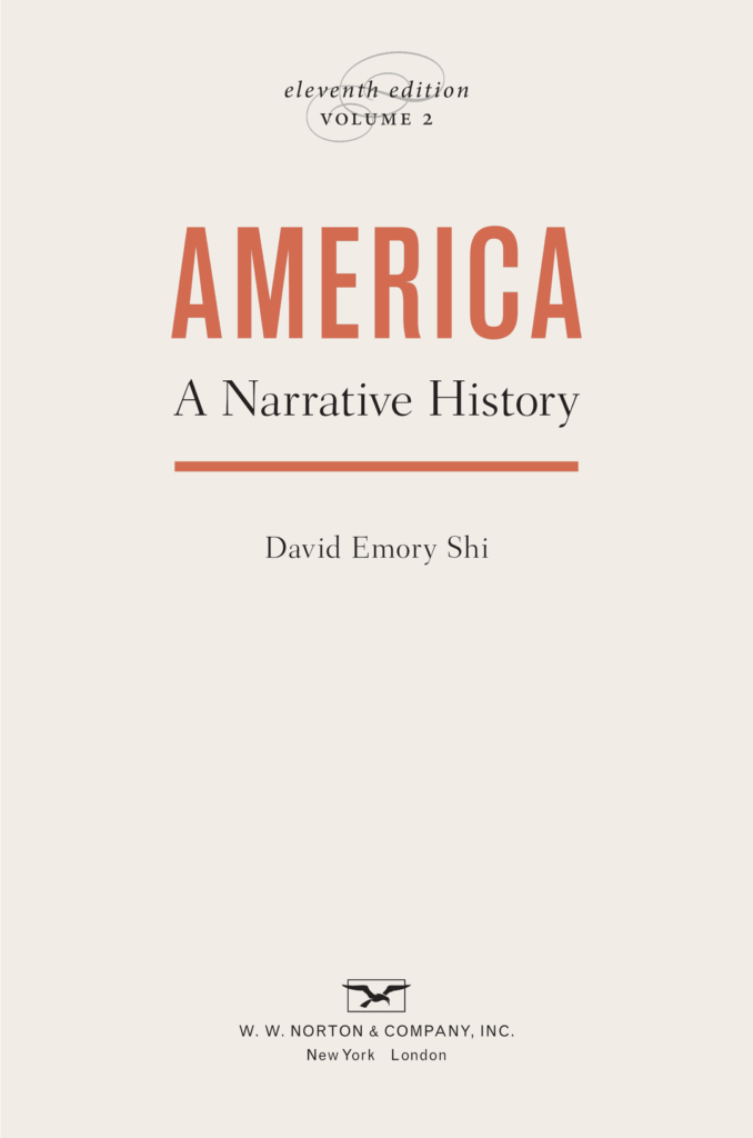 America A Narrative History 11th Edition vol.2 page 2