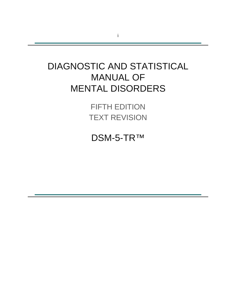 diagnostic and statistical manual of mental disorders 5th edition apa citation