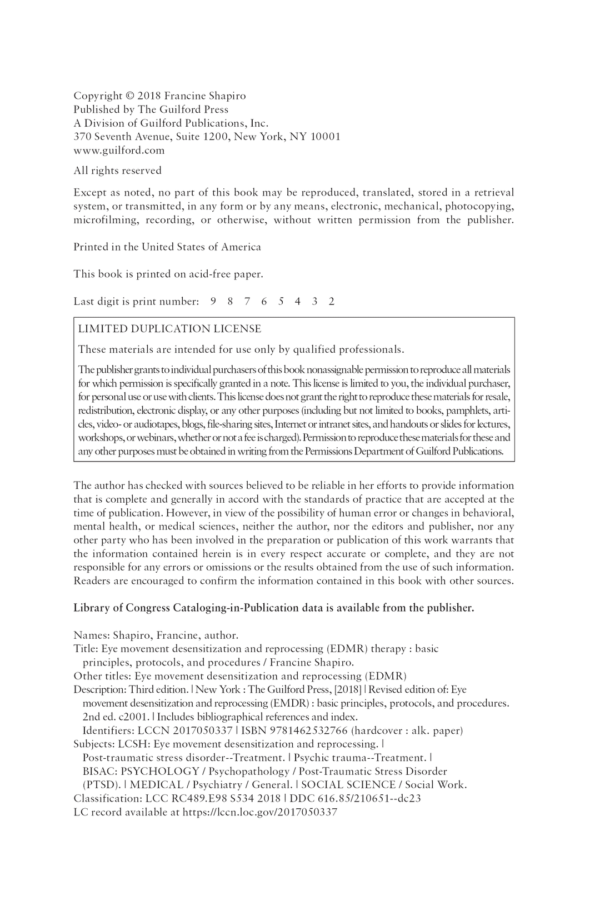 EYE MOVEMENT DESENSITIZATION AND REPROCESSING EMDR THERAPY THIRD EDITION visual data 6