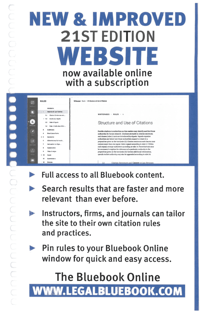 The Bluebook: A Uniform System of Citation online
